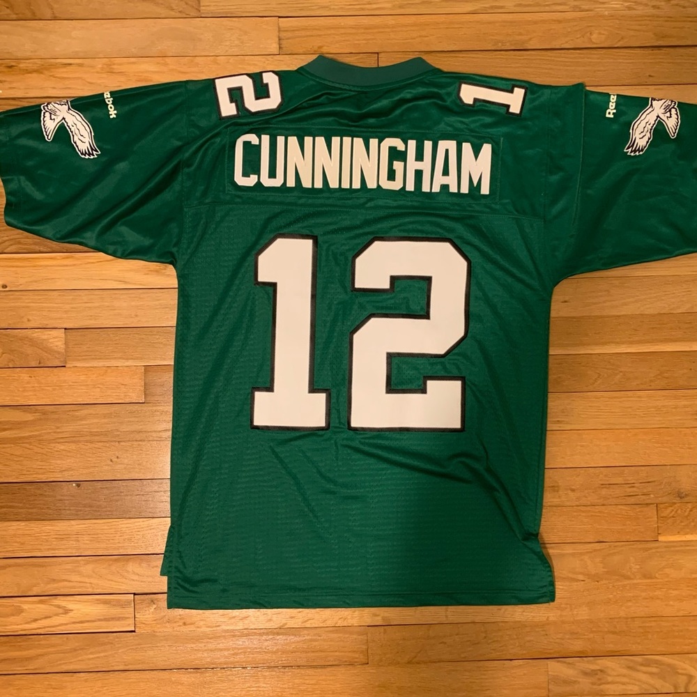 Philadelphia Eagles Reebok *Medium* 1990 Throwback Cunningham Jersey
